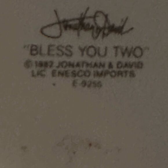 Vintage Precious Moments “Bless You Two” 1982 - Picture 3 of 3